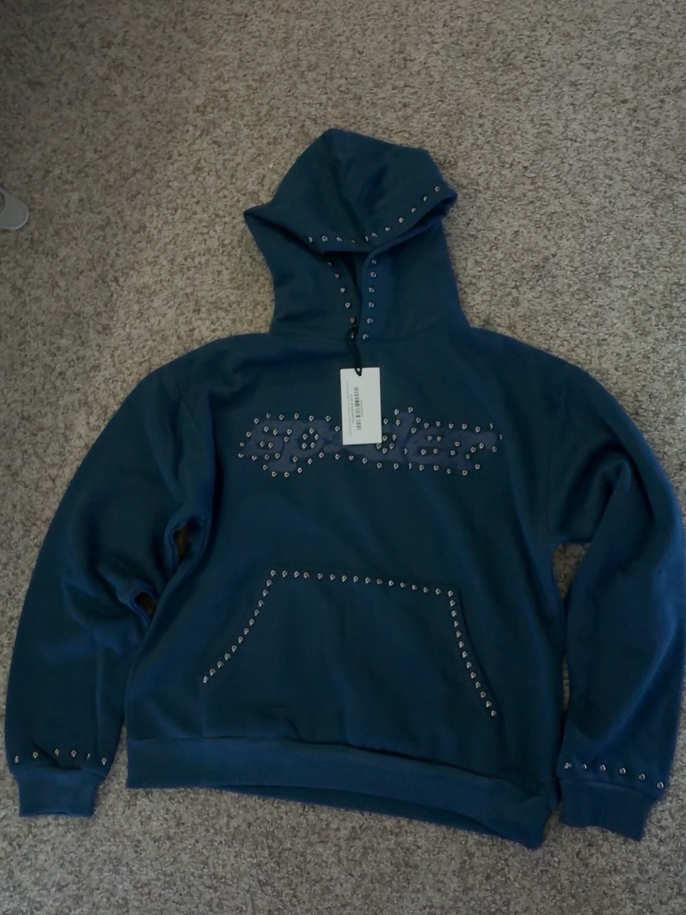 Men's Dark blue spider hoodie brand new